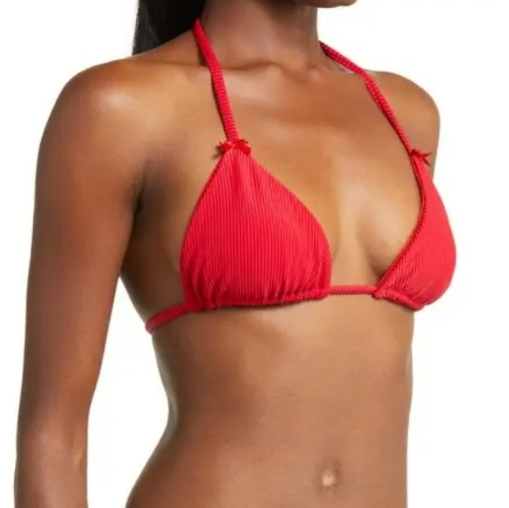 New!Frankie's Bikinis Tia Ribbed Bikini‎ Top